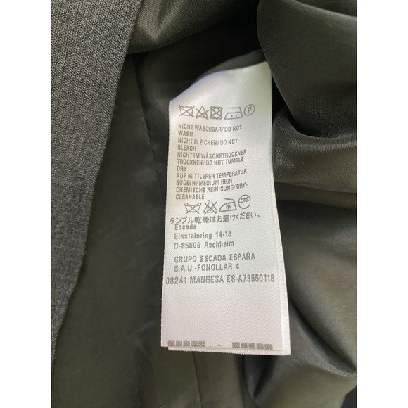 Escada Sport Sheath Dress V Neck Sleeveless Wool Ruffled Belt Lined Zip … - Picture 11 of 12